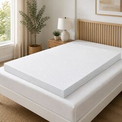 Memory Foam Mattress Topper 10cm Dual-Layer Cooling Gel Bamboo Charcoal