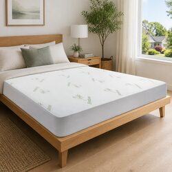 Mattress Protector Bamboo King Waterproof Fitted Dust Mite Bacteria Resistant