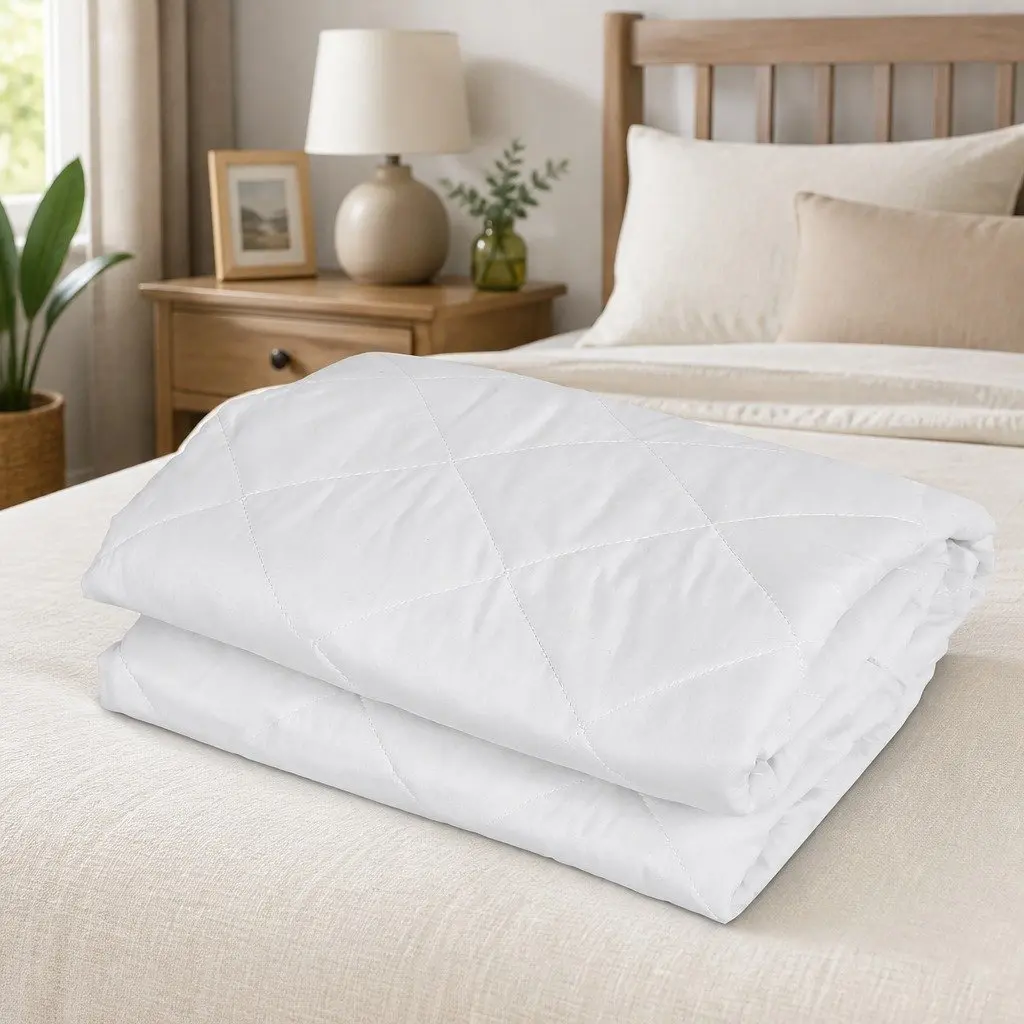 Waterproof Mattress Protector King Quilted Fitted Cotton Cover 40cm Deep Skirt