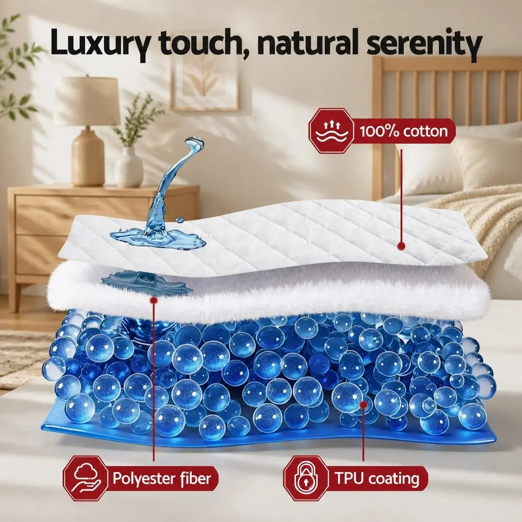Waterproof Mattress Protector Single Size Quilted Fitted Sheet Cotton Cover