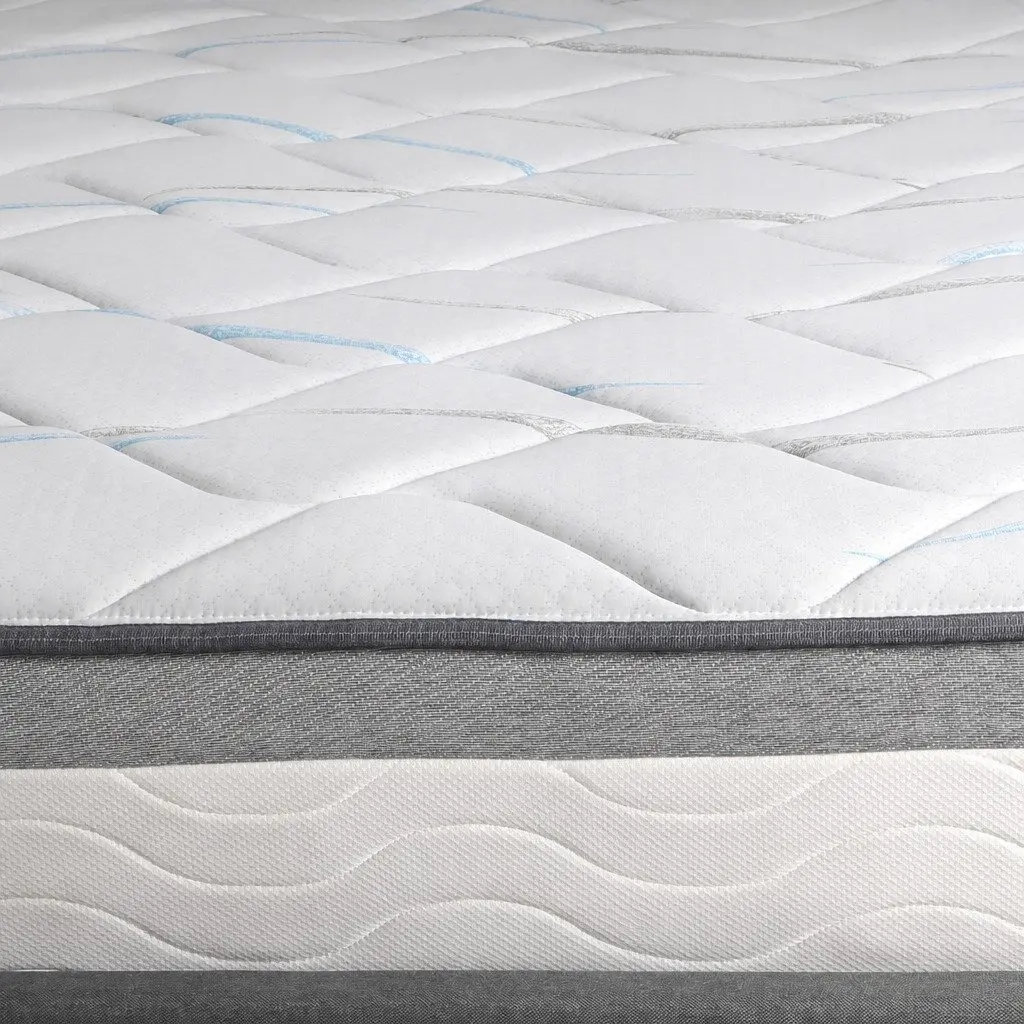King Single Pocket Coil Mattress 25cm White Hypoallergenic Comfort Sleep Support