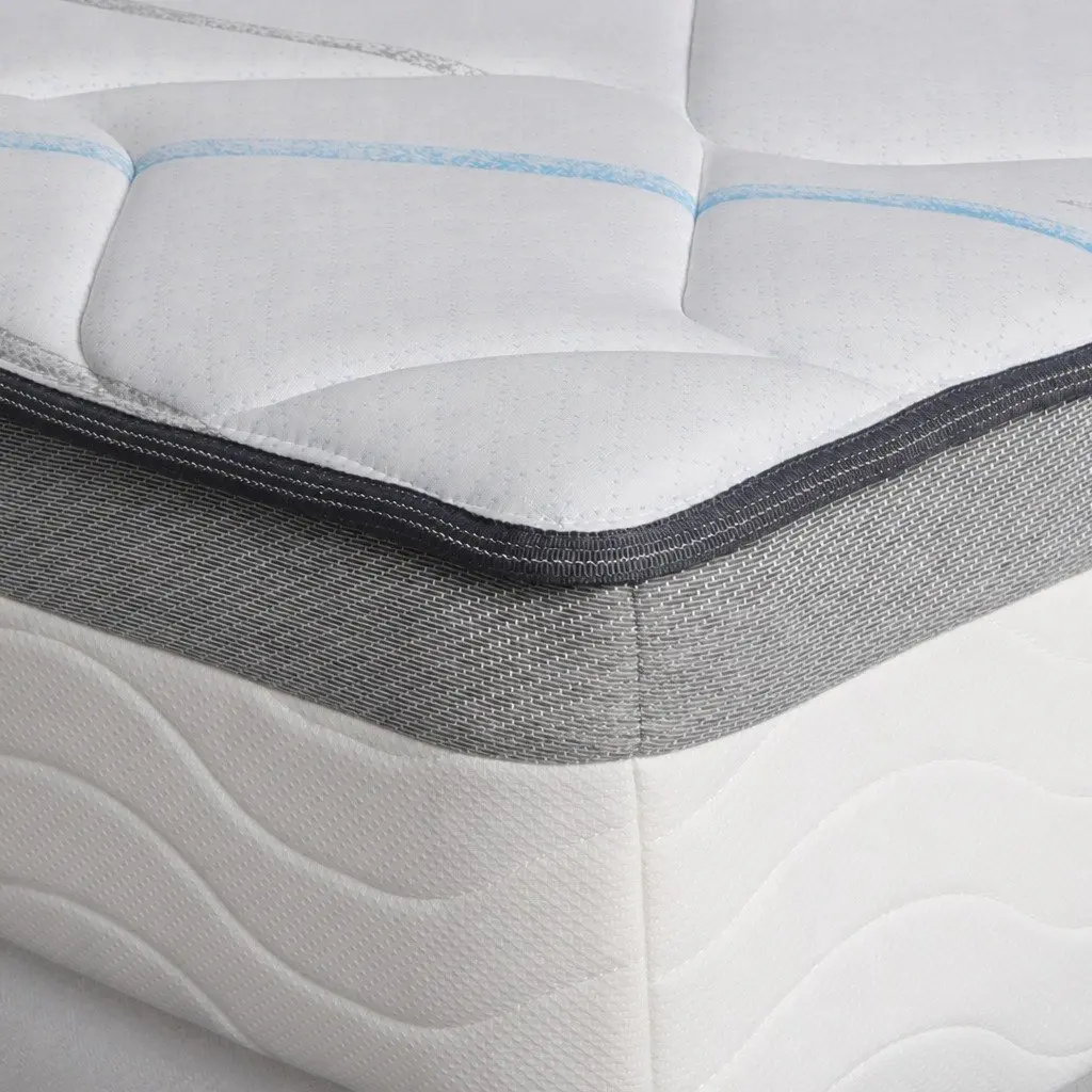 Spring Mattress King Pocket 25cm White High-Density Foam Comfort Support