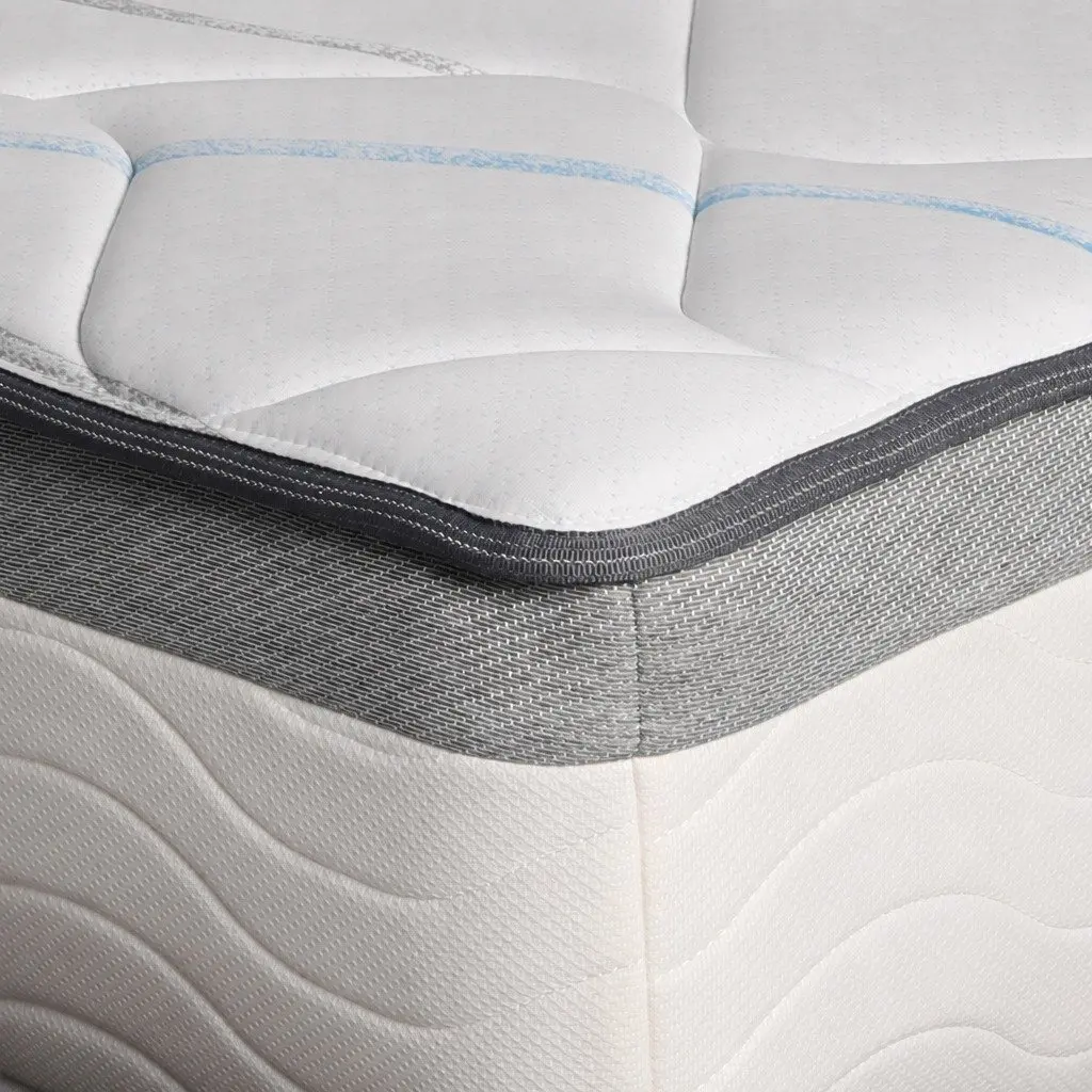 Queen Spring Mattress Pocket Coil 25cm Hypoallergenic White