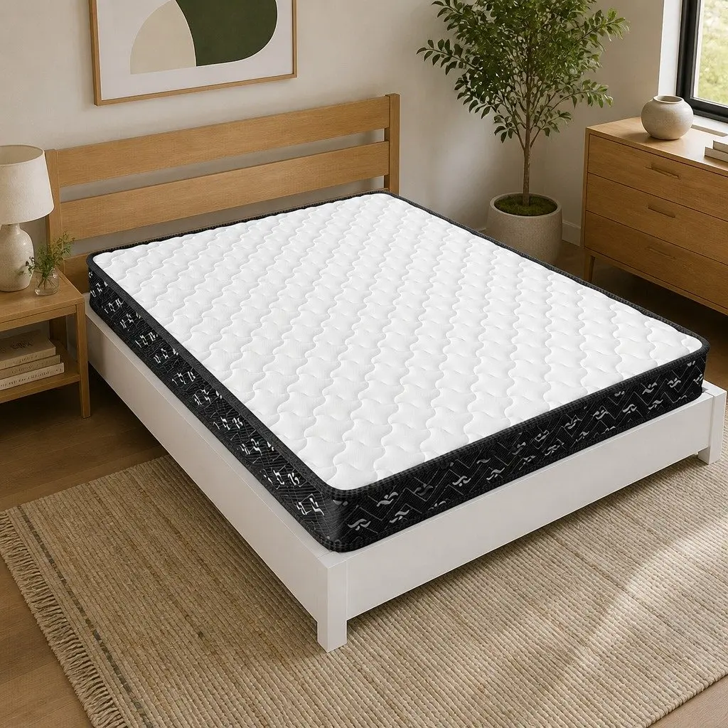 King Single Spring Mattress 16cm Tight Pocket Bonnell Core Breathable Support