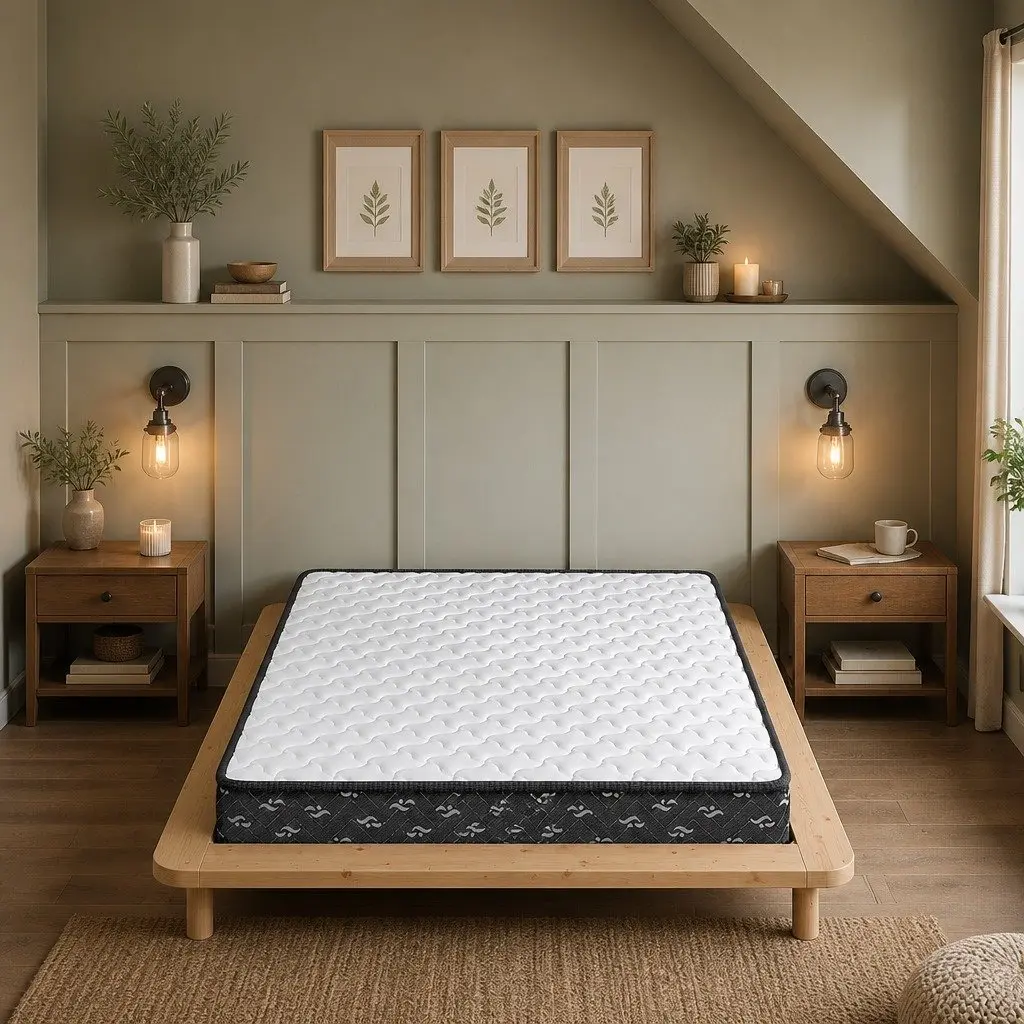 King Single Spring Mattress 16cm Tight Pocket Bonnell Core Breathable Support
