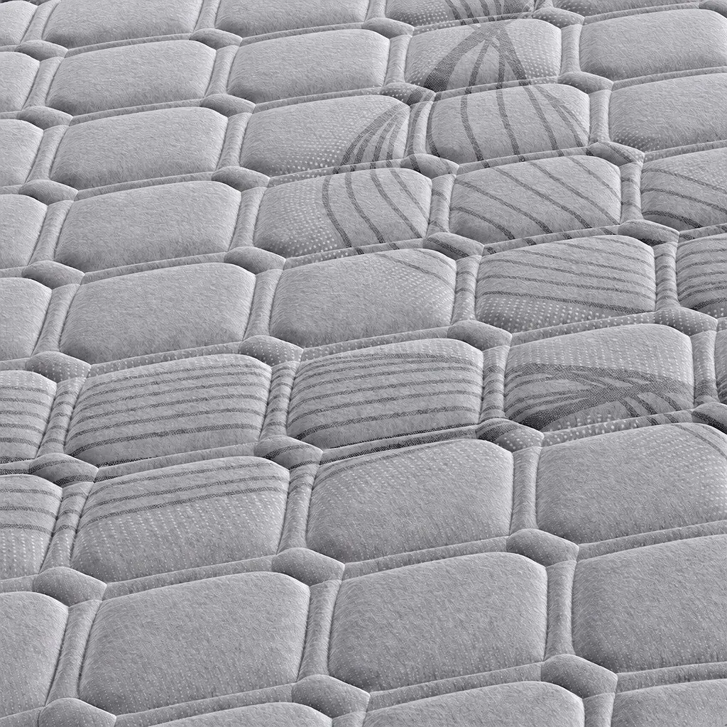 Queen Pocket Coil Spring Mattress Medium Firm Support 203cm x 153cm Grey