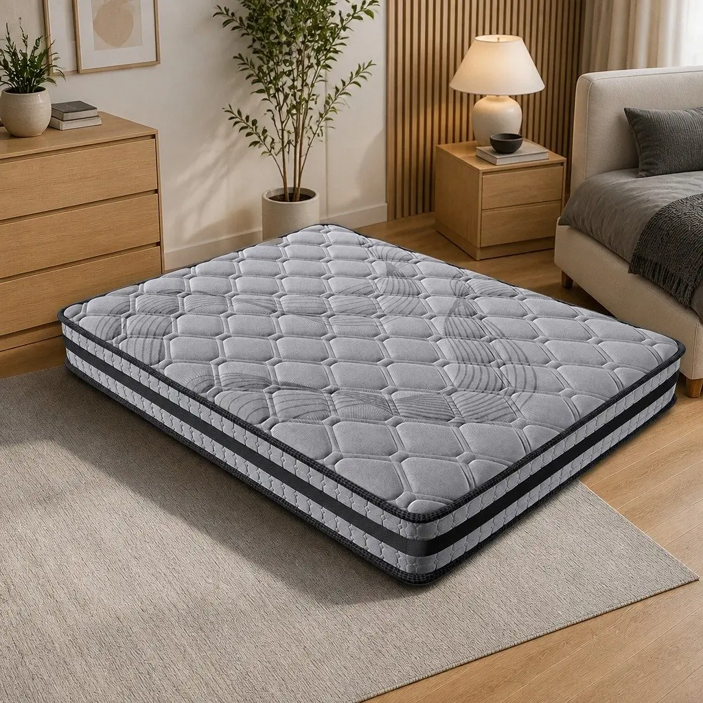 Single Pocket Spring Mattress 5-Zone Medium Firm Support Bed Sleep Comfort