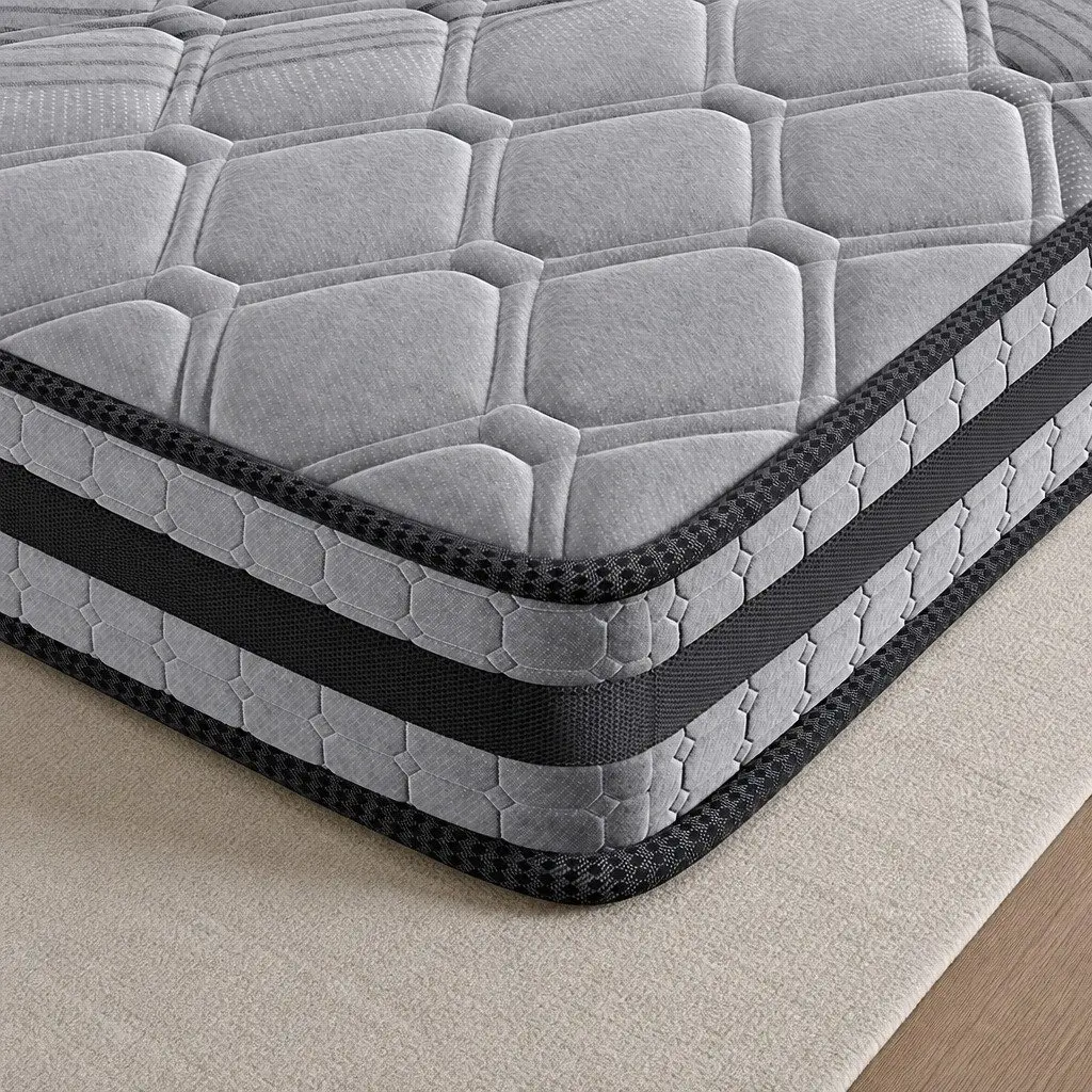 Single Pocket Spring Mattress 5-Zone Medium Firm Support Bed Sleep Comfort