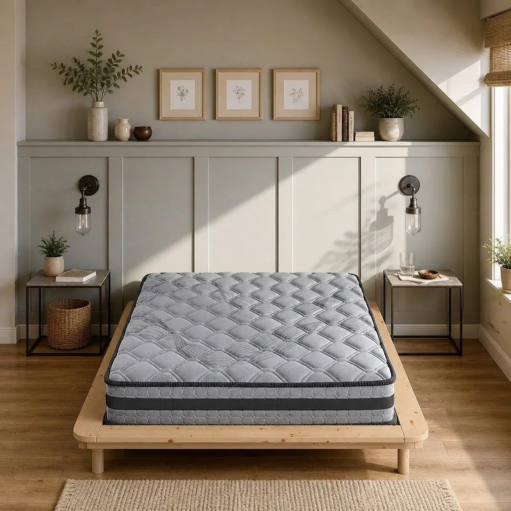 Single Pocket Spring Mattress 5-Zone Medium Firm Support Bed Sleep Comfort