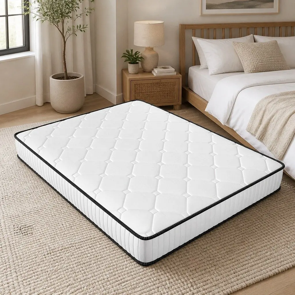 Queen Spring Mattress Pocket Tight Support 203x153cm Polyester Fabric
