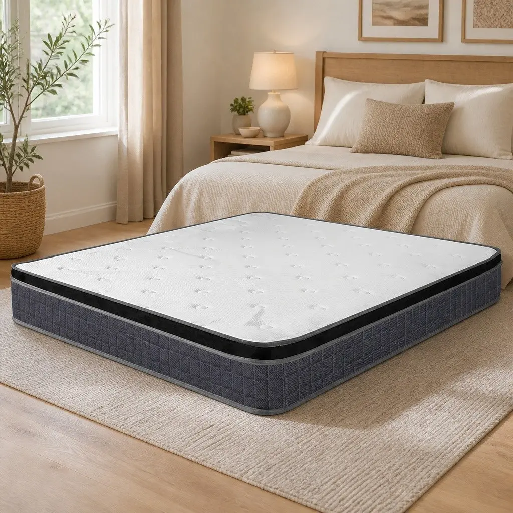 Bonnell Spring Mattress King Single Medium Firmness 18cm Vacuum Packed White Comfort Support