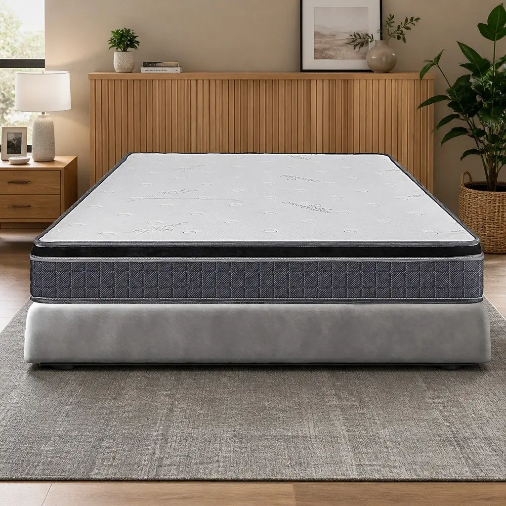 Bonnell Spring Mattress King Single Medium Firmness 18cm Vacuum Packed White Comfort Support
