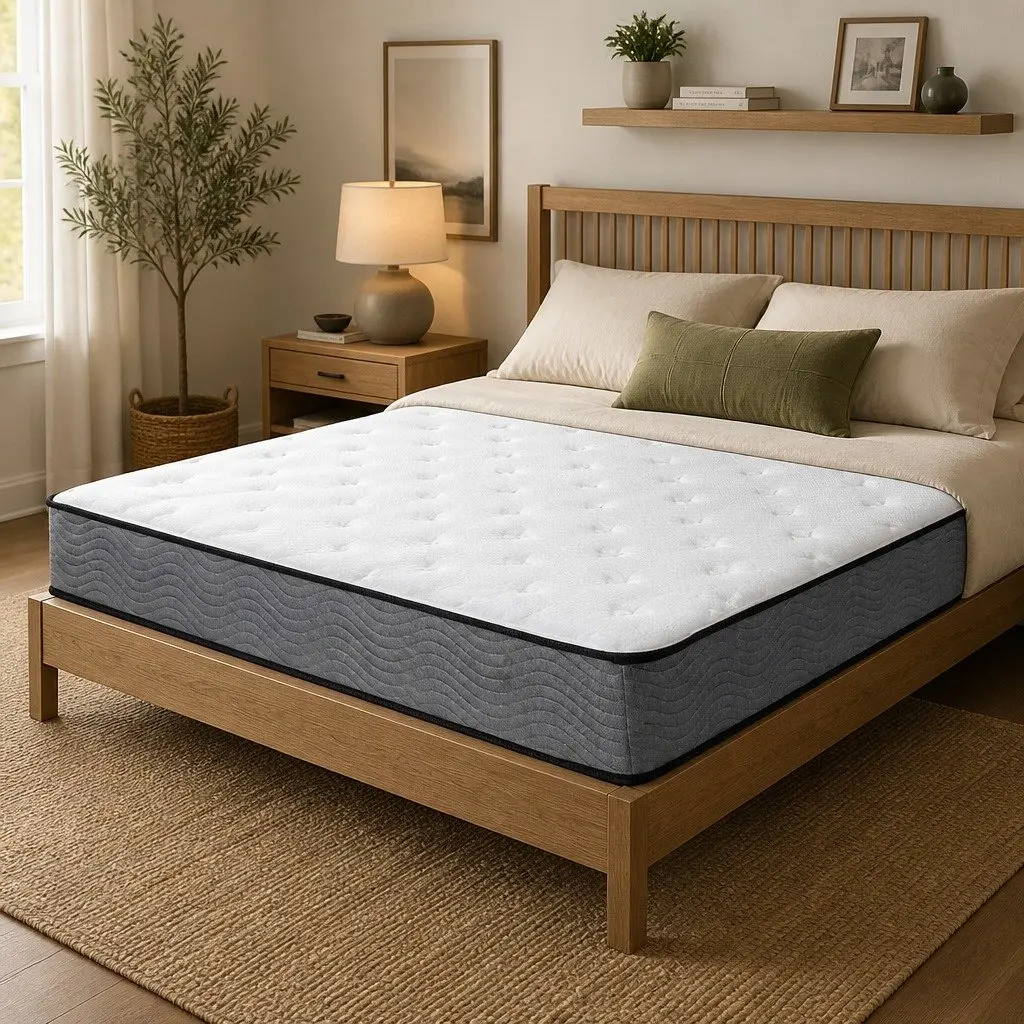 King Single Spring Mattress 6-Zone Pocket Coil 203cm x 106cm x 23cm Extra Firm White