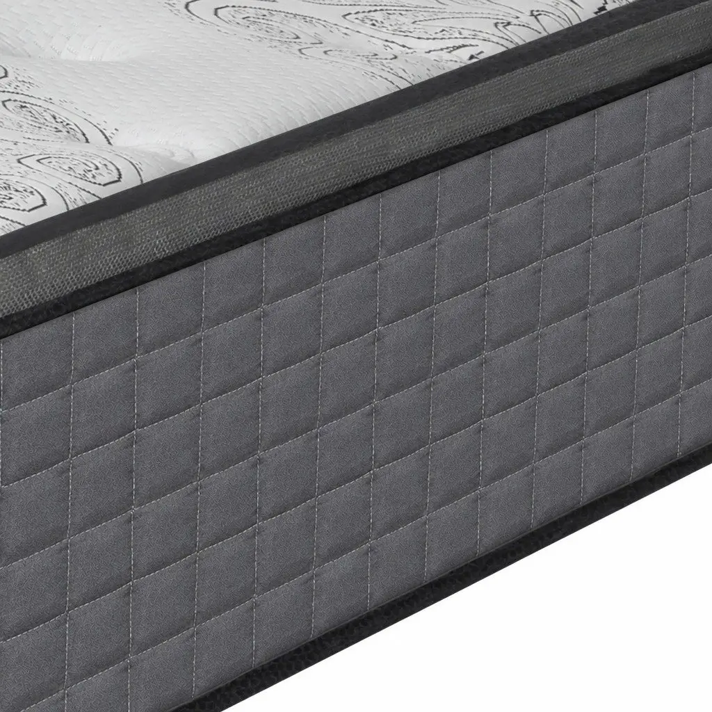 Queen Size Mattress Pocket Spring Egg-Crate Foam Medium Firm White 35cm