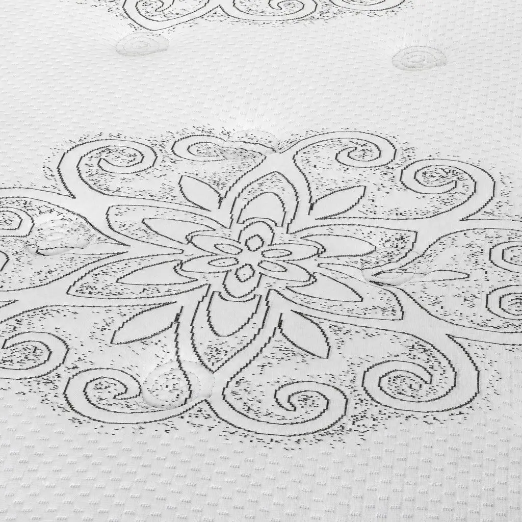 Single Spring Mattress Pocket Coil Egg-Crate Foam Medium Firmness 190cm x 91cm White