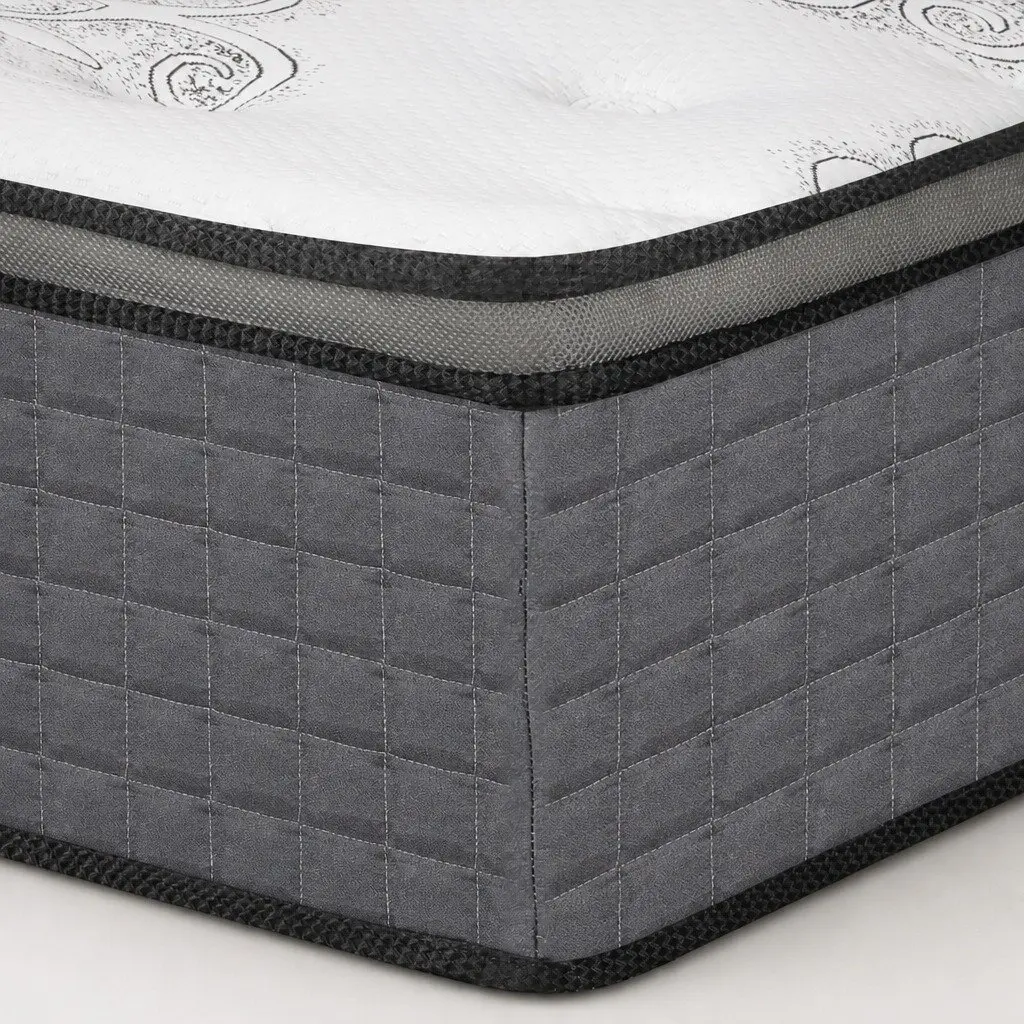 Single Spring Mattress Pocket Coil Egg-Crate Foam Medium Firmness 190cm x 91cm White