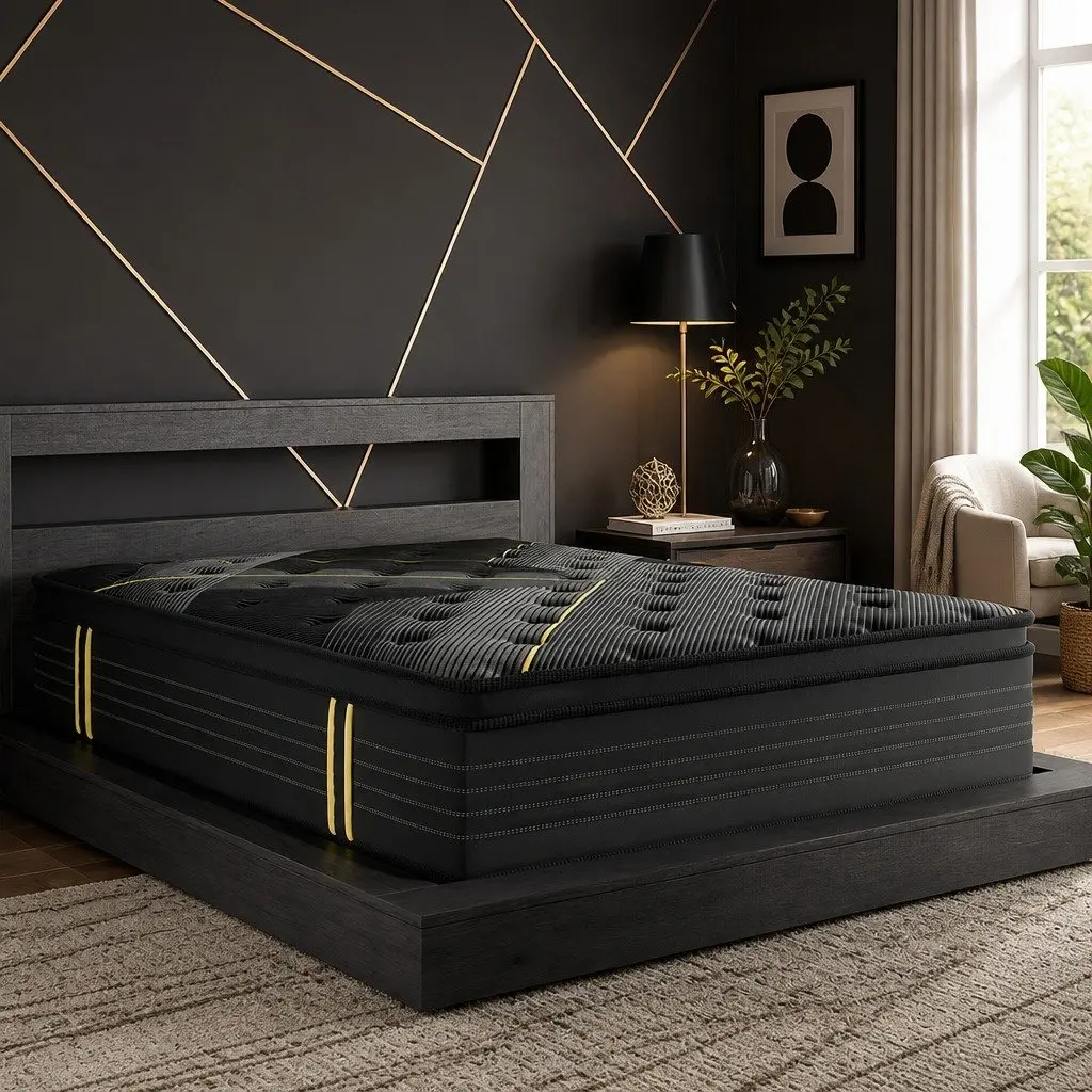 King Single Spring Mattress Bamboo Charcoal Pocket Spring Bed Euro Top Support
