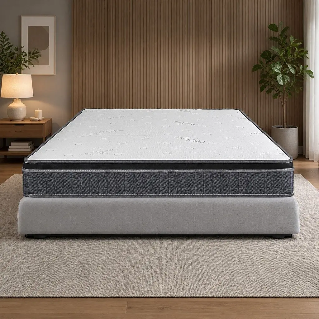 Double Bonnell Spring Mattress Medium Firmness 18cm Thick 188cm x 138cm White