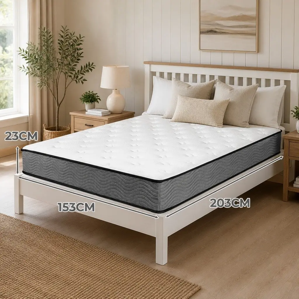 Queen Pocket Spring Mattress Bed Top Firm Support Bounce Comfort Sleep