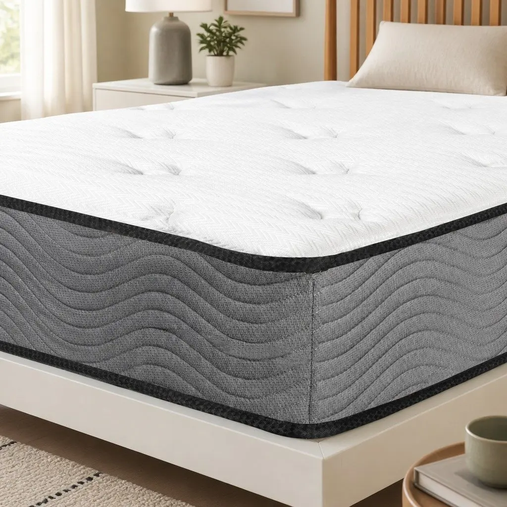 Single Pocket Spring Mattress Extra Firm 190cm x 91cm White 6-Zone Support