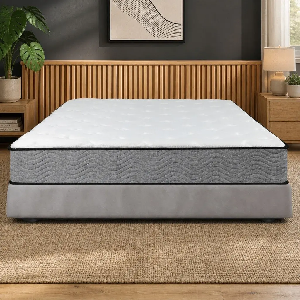 Single Pocket Spring Mattress Extra Firm 190cm x 91cm White 6-Zone Support