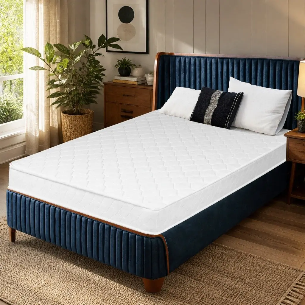 Single Mattress Bonnell Spring Coil High Firm Support 13cm White