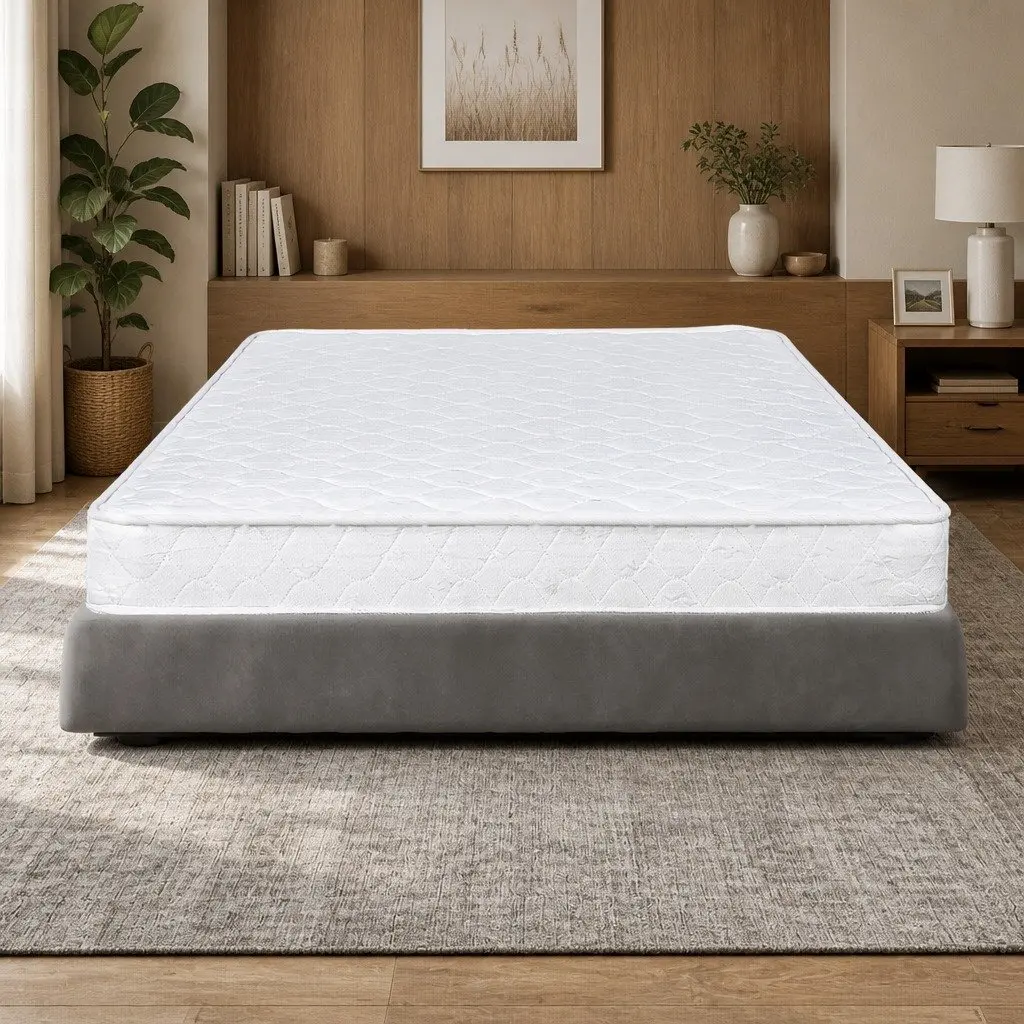 Single Mattress Bonnell Spring Coil High Firm Support 13cm White