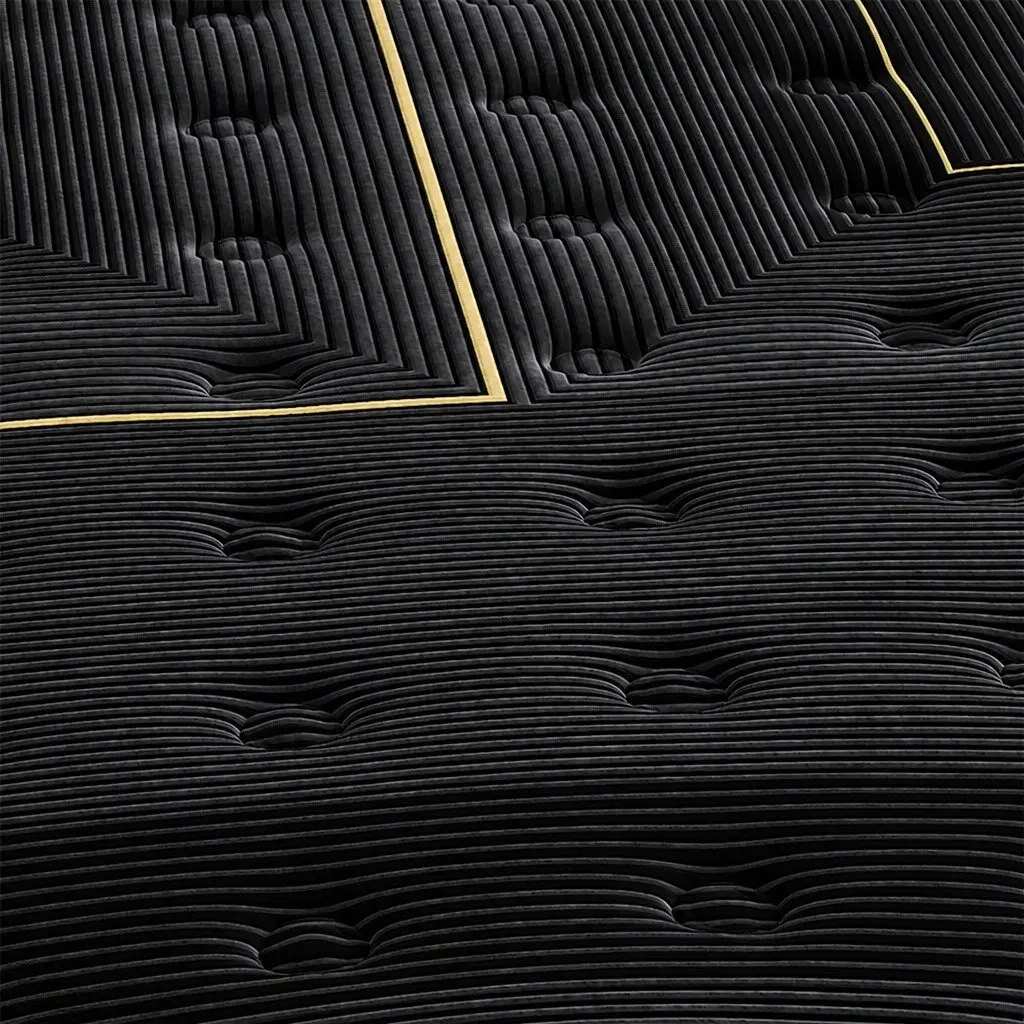 King Spring Mattress Bamboo Charcoal Pocket Coil Euro Top 203cm x 183cm Black