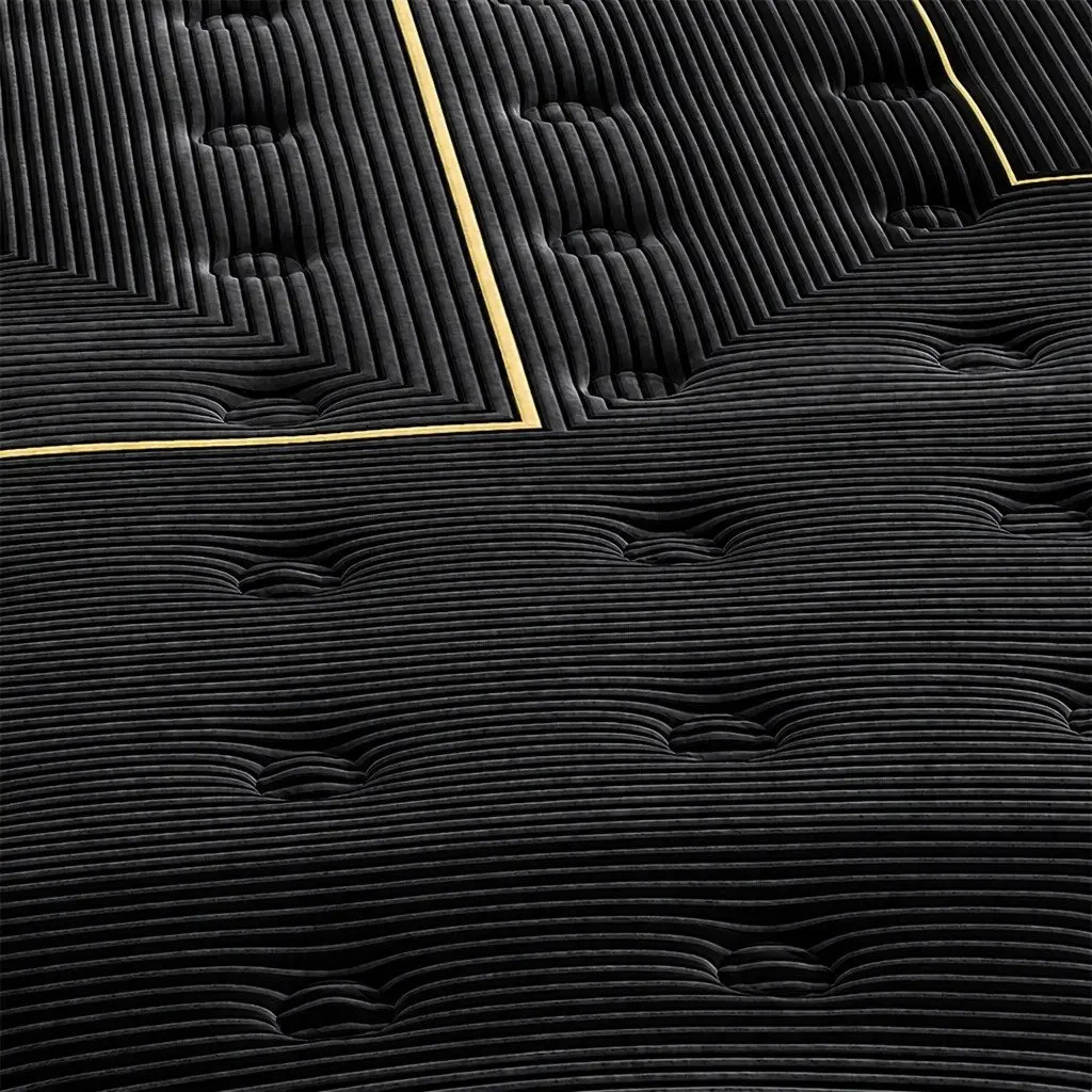 Queen Mattress Bamboo Charcoal Foam Pocket Spring Support Black 203cm x 153cm x 35cm
