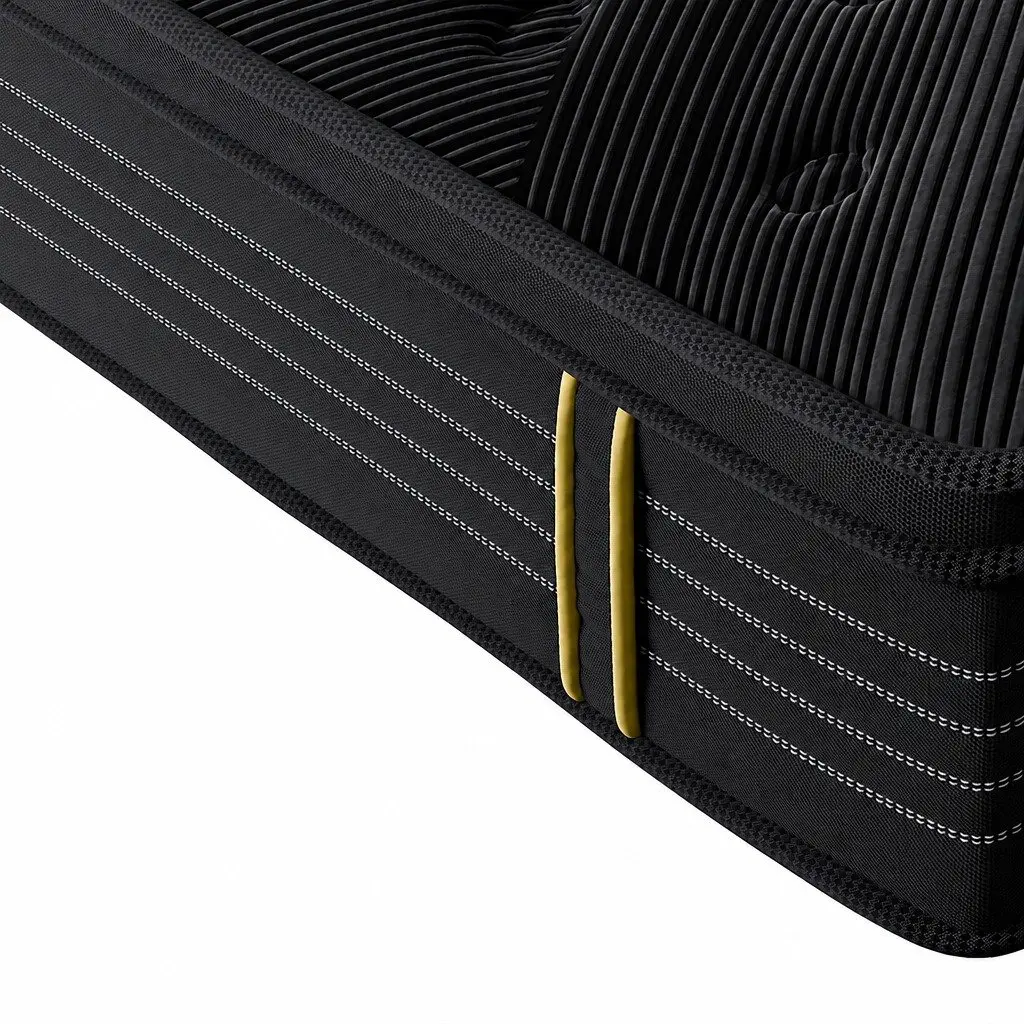 Single Bamboo Charcoal Pocket Coil Mattress 190cm x 91cm Black