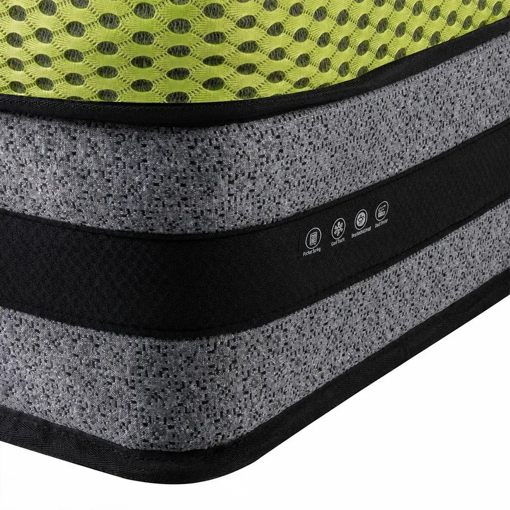 King Single Cooling Mattress Pocket Spring 7-Zone Medium-Firm Support Bed