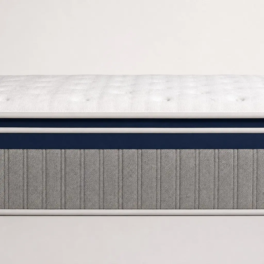 Double Spring Mattress Pillow Top 32cm Pocket Coil White
