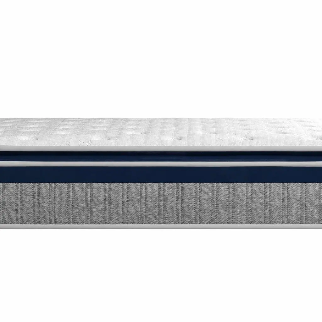Single Pillow Top Spring Mattress 32cm Thick 7-Zone Pocket Coil Support White