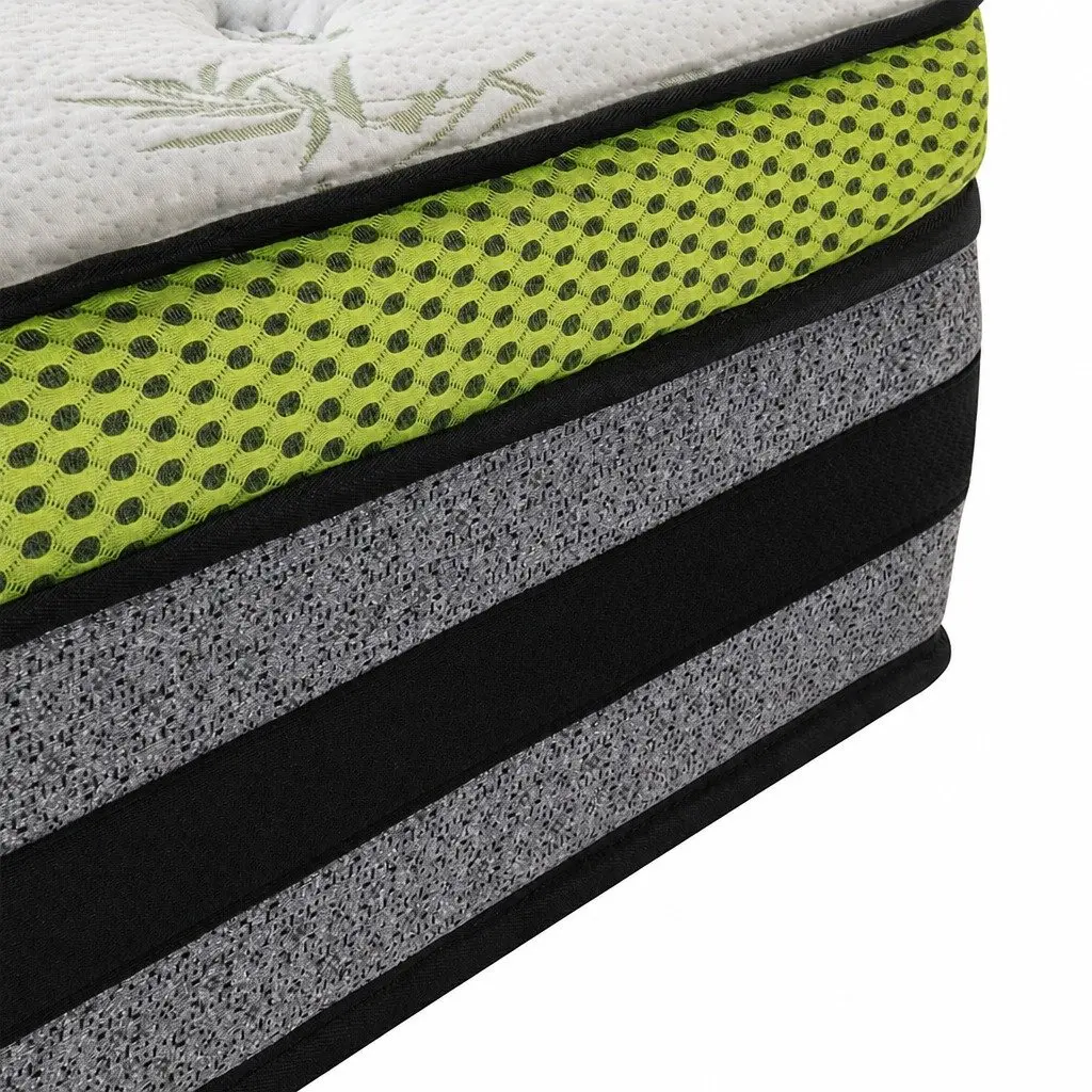 King Pocket Spring Mattress Cooling Gel Memory Foam Medium-Firm Support Bed