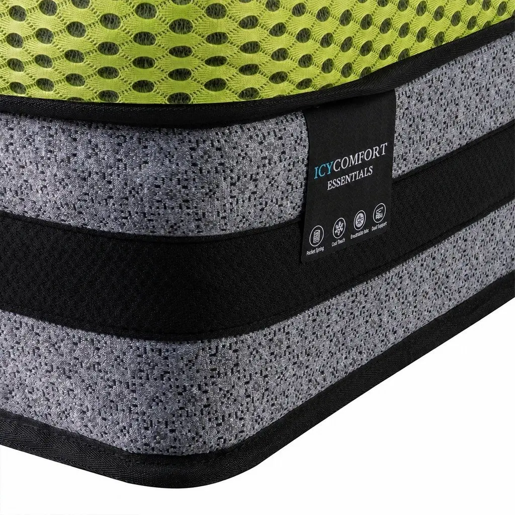 Single Pocket Spring Mattress Cooling Gel Memory Foam Medium-Firm Support