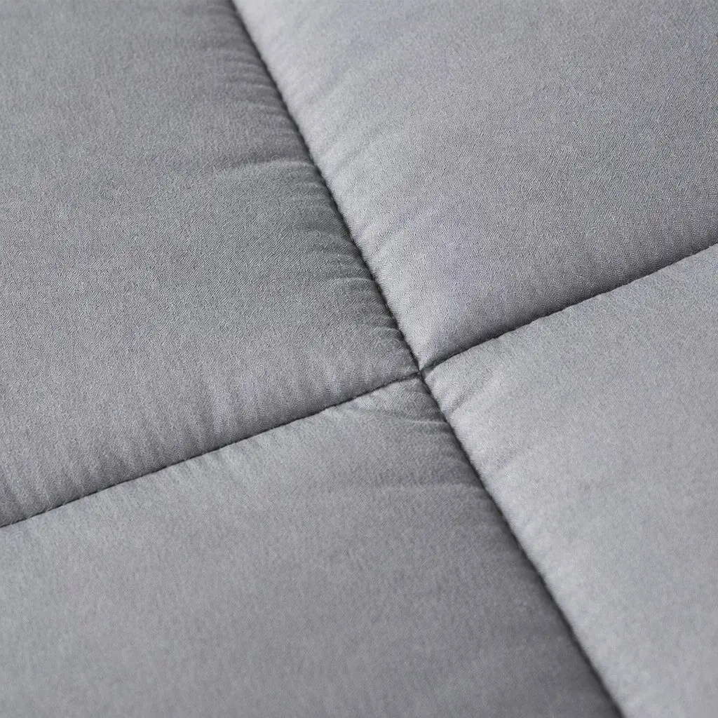 Mattress Topper King Single Fitted Charcoal Bamboo Charcoal Fibre 1000GSM Elastic Skirt