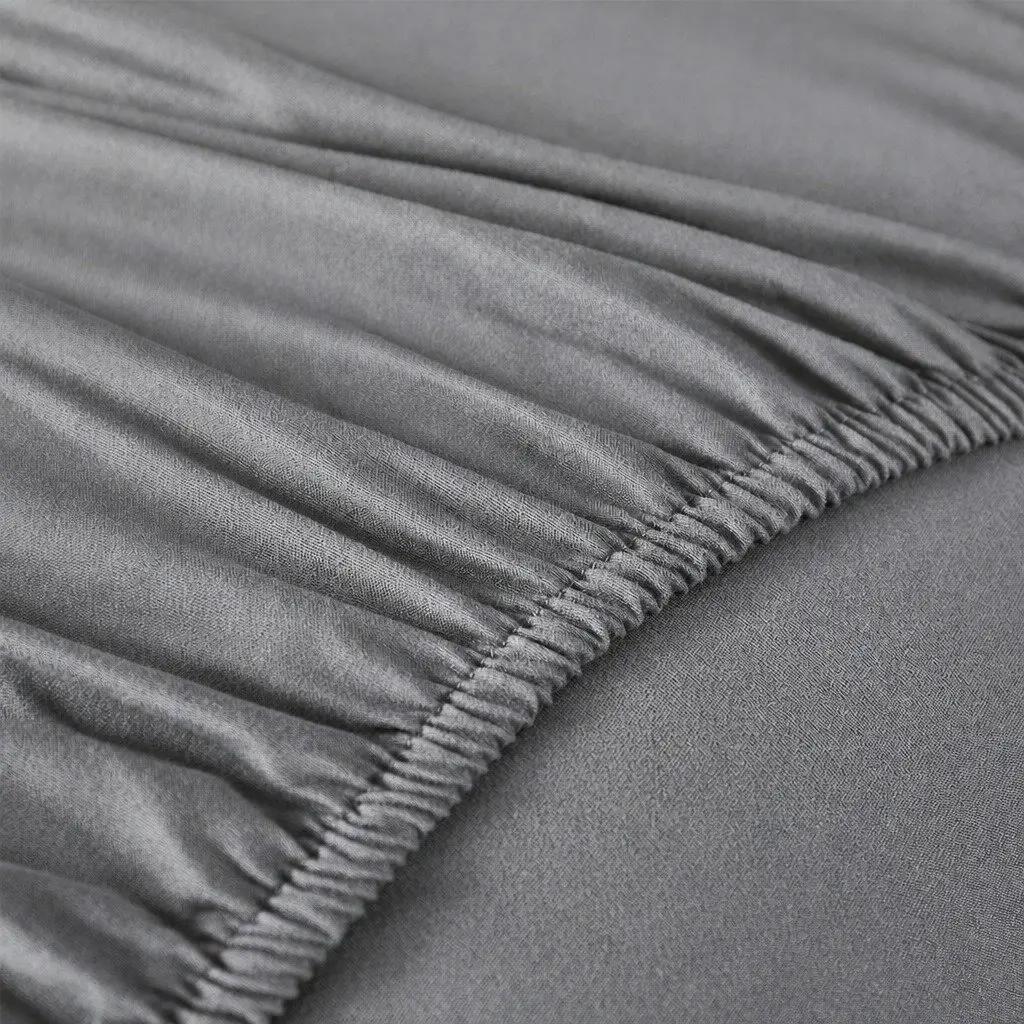Mattress Topper King Bamboo Charcoal Fibre Polyester 203cm x 183cm Charcoal