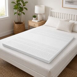 Single Latex Mattress Topper 5cm Natural Dunlop Support Breathable Washable
