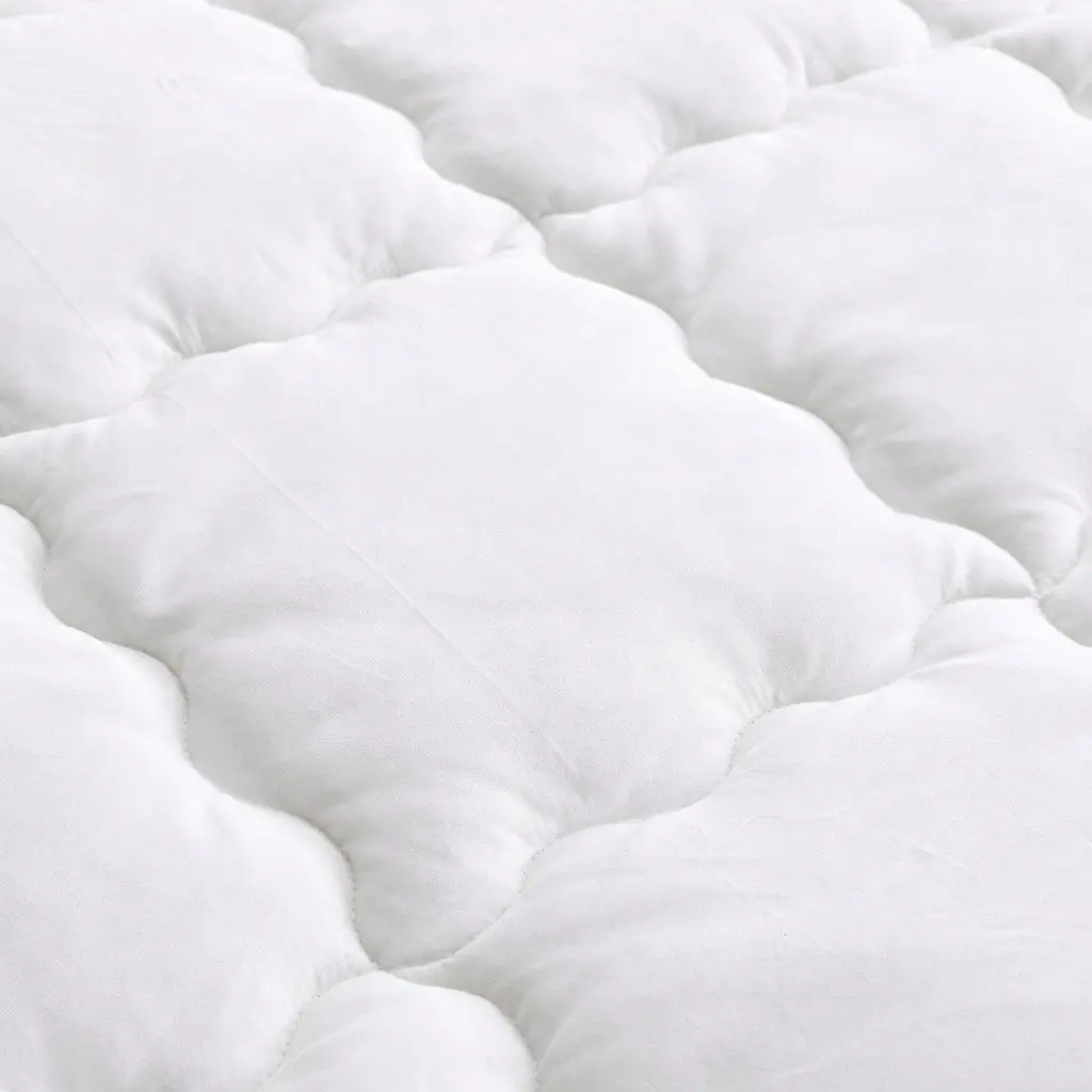 Mattress Topper Double Bed 4-5cm Thick White Soft Pillow Top Fitted Elastic Skirt