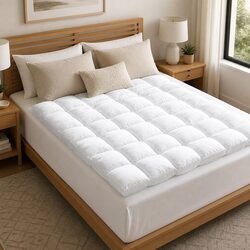 Single Bed Mattress Topper with Pillowtop Comfort