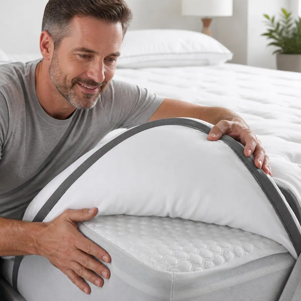 Mattress Topper Polyester Single Bed 4-5cm Thick White Soft Comfort