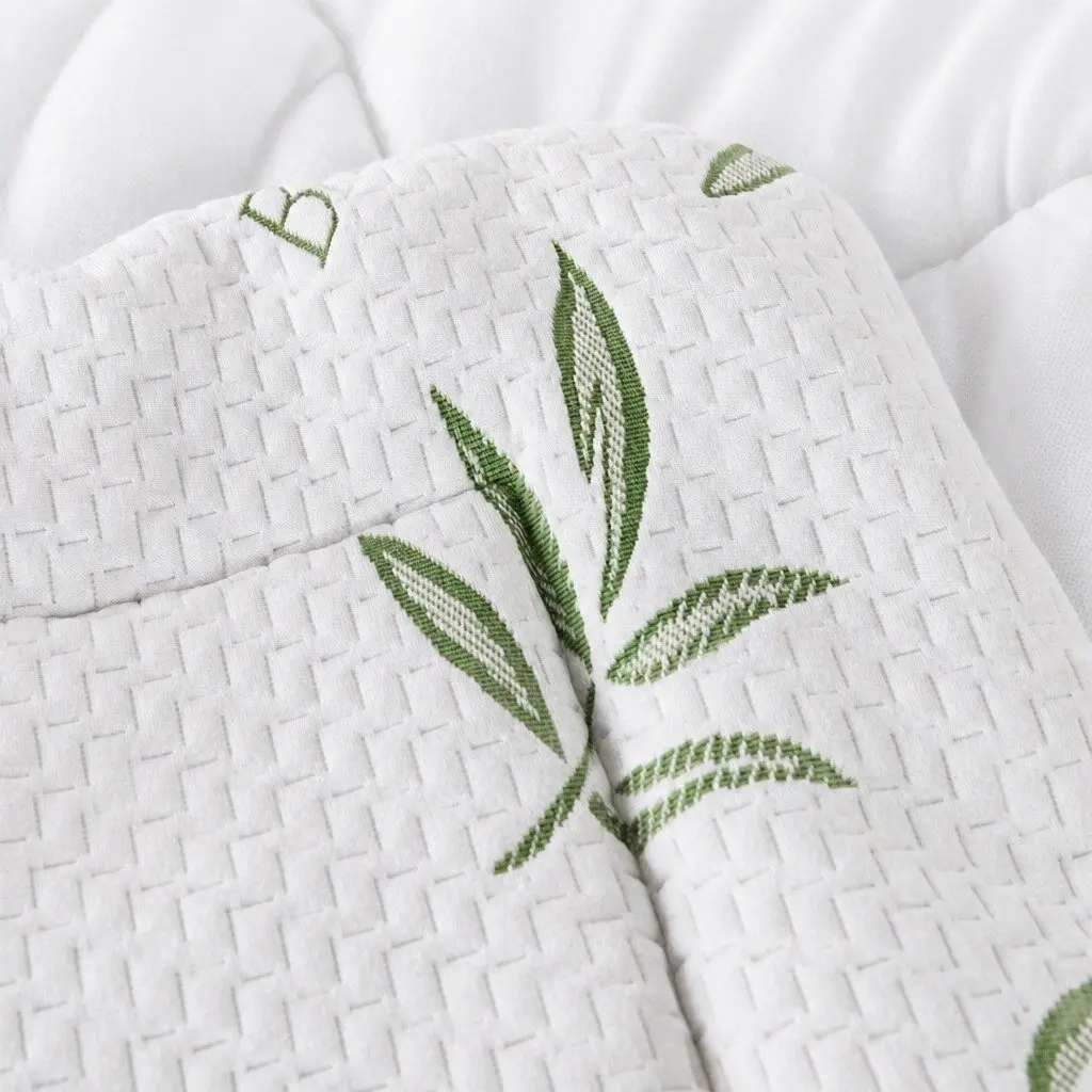 Mattress Topper Bamboo Pillowtop King Size Ultra Soft Cooling Fitted White