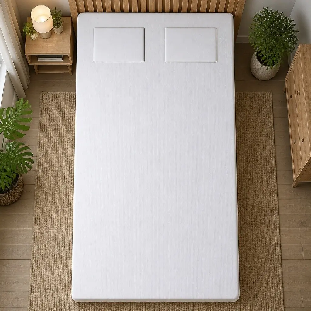 Single Bamboo Pillowtop Mattress Topper Fitted Cooling Protector Bedding