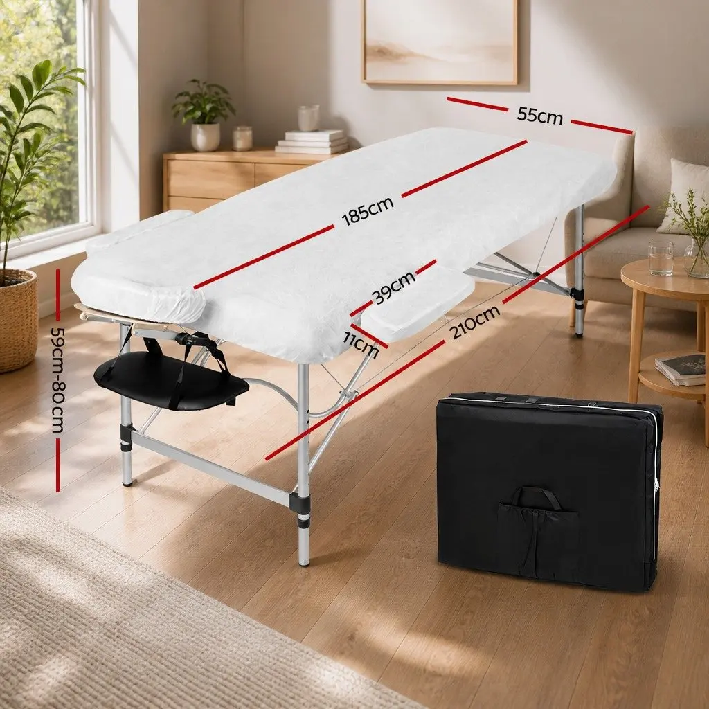 55cm Black Massage Table for Home and Therapy Use