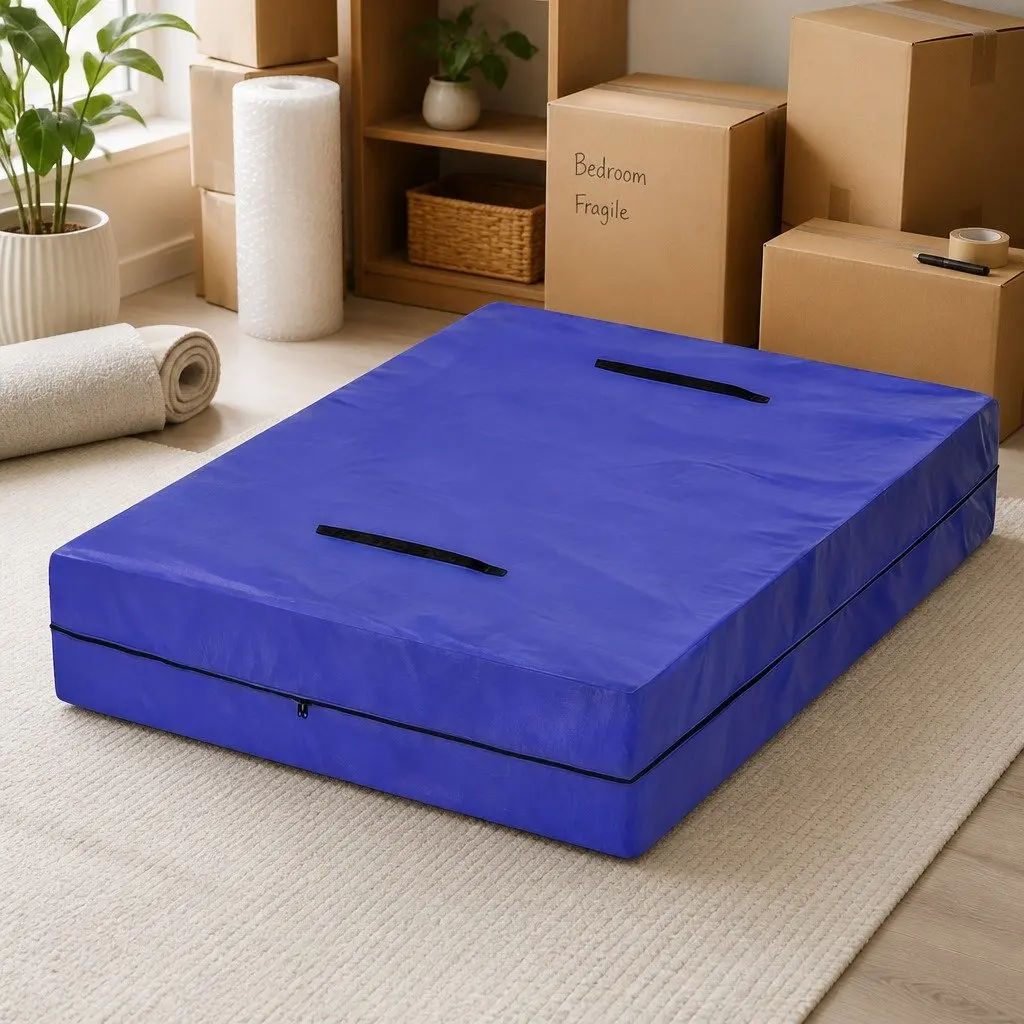 Mattress Bag Heavy-Duty Waterproof Double Size Blue