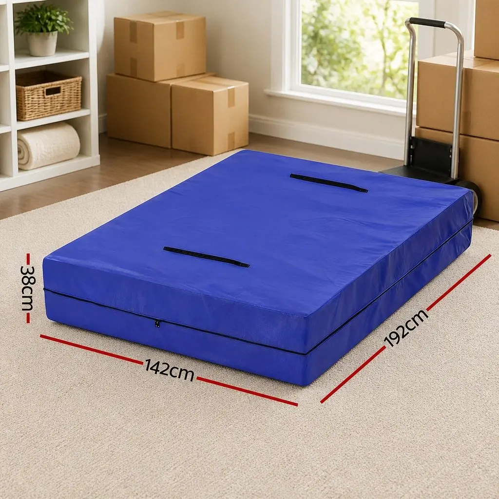 Mattress Bag Heavy-Duty Waterproof Double Size Blue