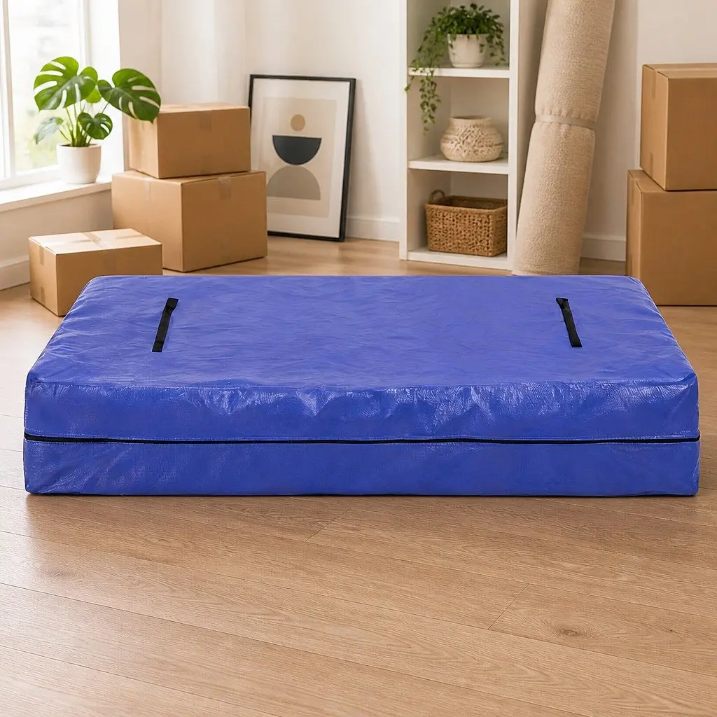 Mattress Bag Heavy-Duty Waterproof Double Size Blue