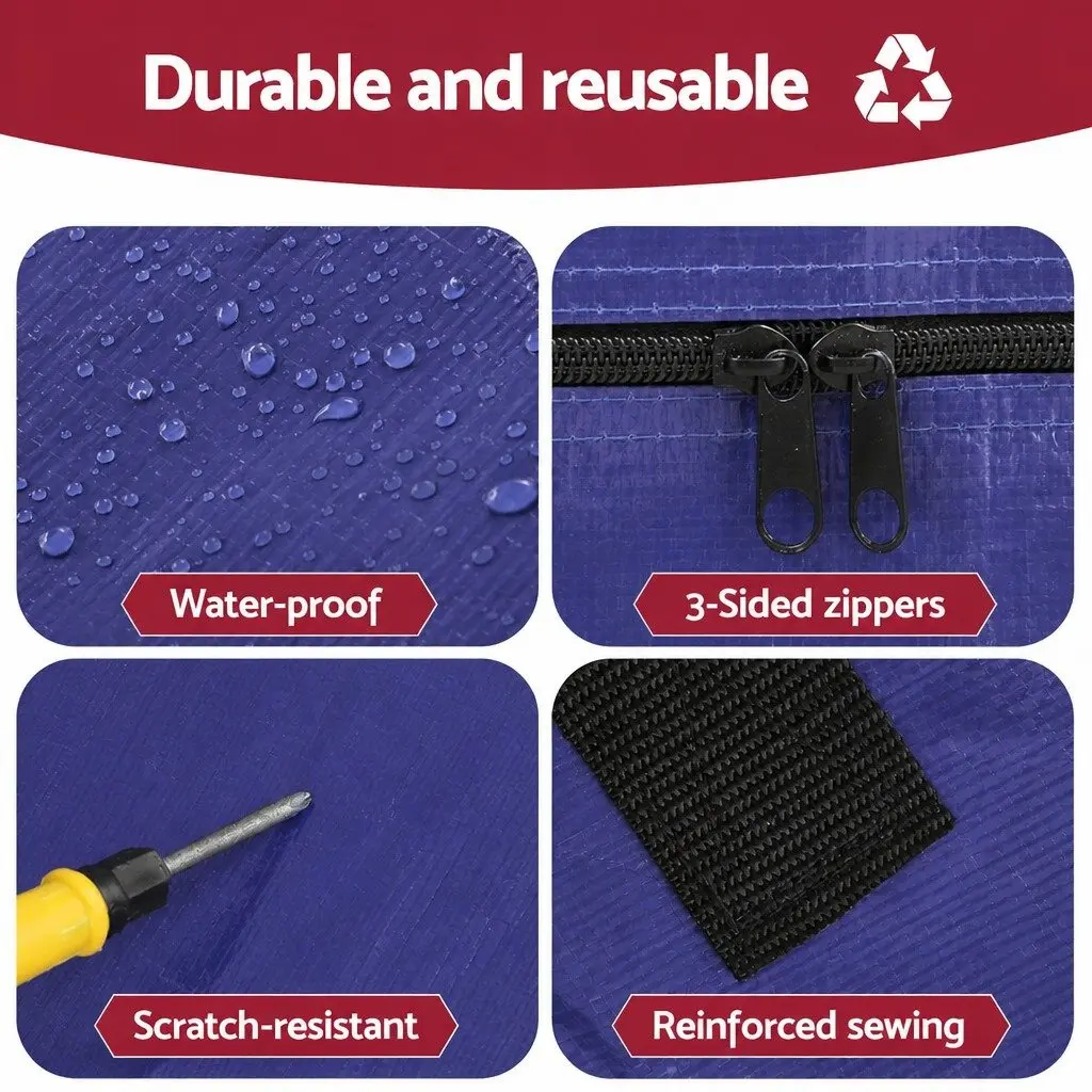 Mattress Bag Heavy-Duty Waterproof Double Size Blue