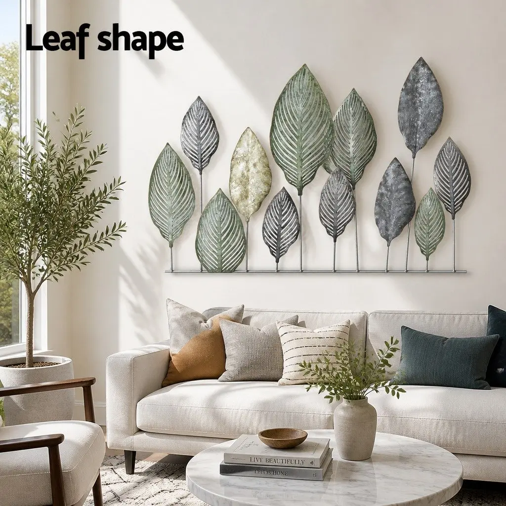 Metal Wall Art Hanging Sculpture Leaf Tree of Life Design Home Decor 3D Framed