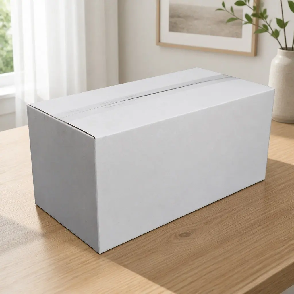 400x200x180mm White RSC Carton Corrugated Box 50 Pack Storage Fulfillment